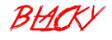 Red 'BLACK' text on a black background